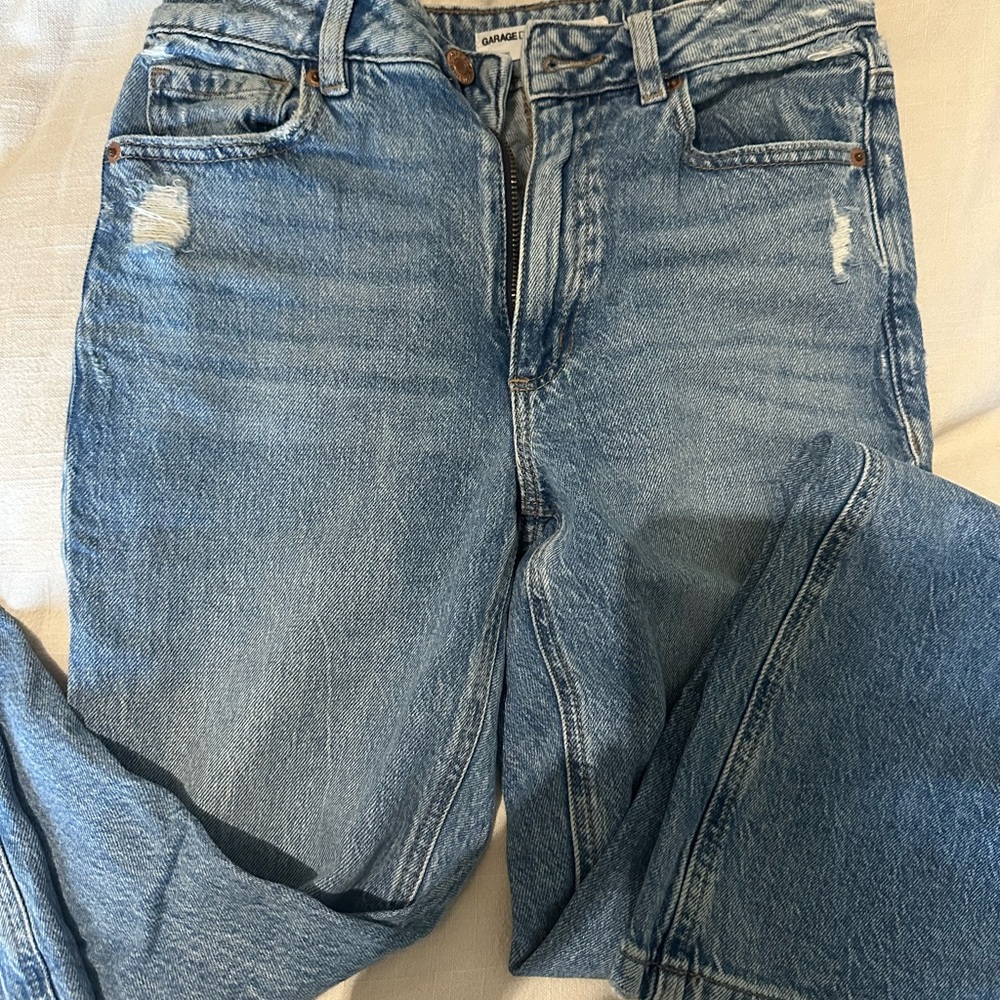 Garage Light Blue Straight Jeans